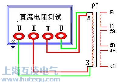 直流電阻試驗(yàn)測(cè)量接線(xiàn)圖